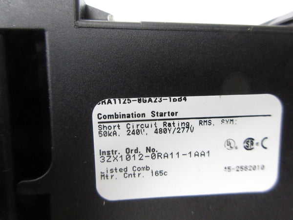 SIEMENS 3RA1125-0GA23-1BB4 277V 0.45-0.63A NSNP