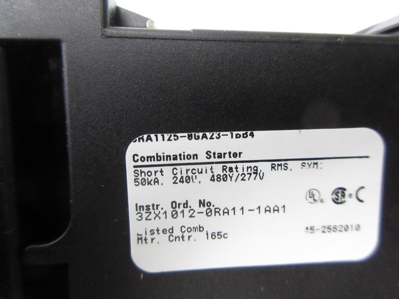SIEMENS 3RA1125-0GA23-1BB4 277V 0.45-0.63A NSNP