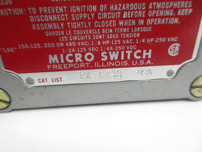 MICRO SWITCH EX-AR30 480VAC 15A (GREY) NSNP