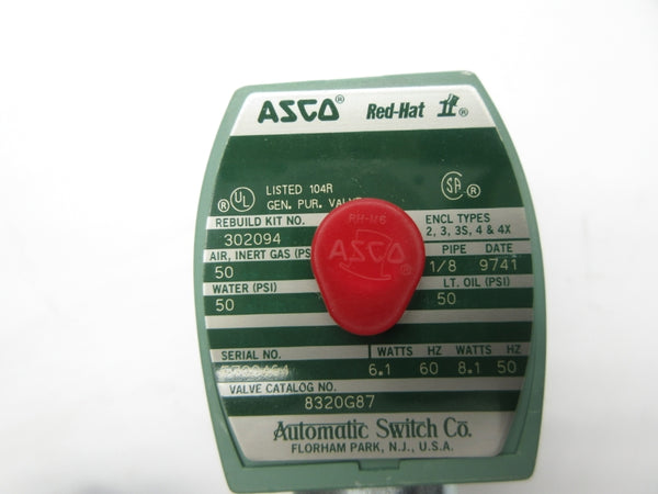 ASCO 8320G87 110/120V 50PSI 1/8" NSNP