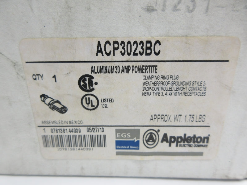 APPLETON ACP3023BC 600VAC 30A NSMP