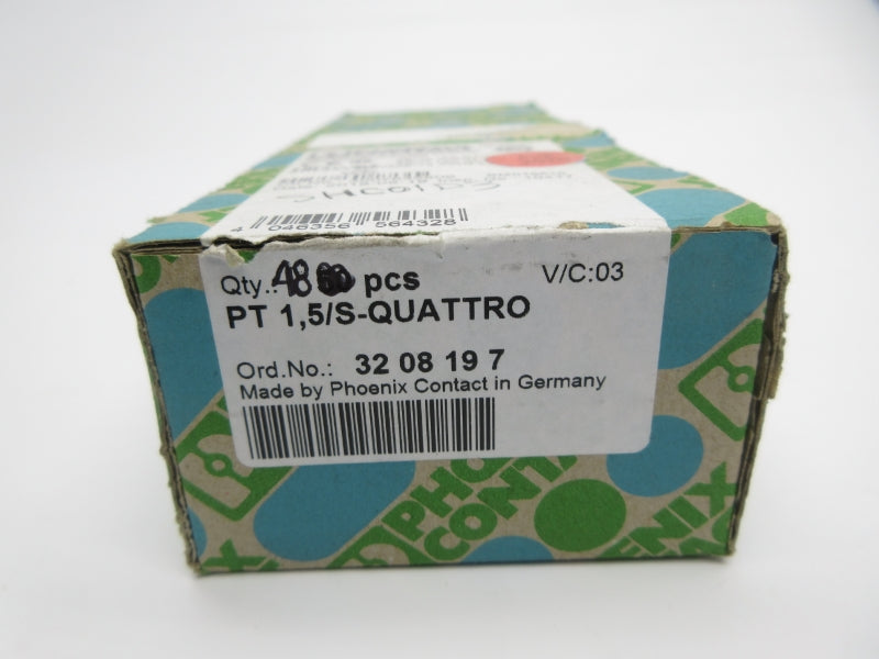 PHOENIX CONTACT PT1.5/S-QUATTRO 3208197 (PKG OF 48) NSMP