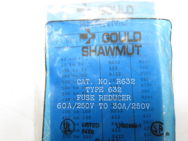 GOULD SHAWMUT R632 250V 30/60A NSMP