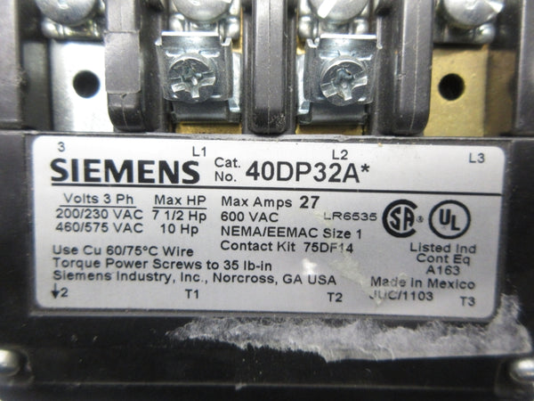 SIEMENS 40DP32AF 110/120V UNMP