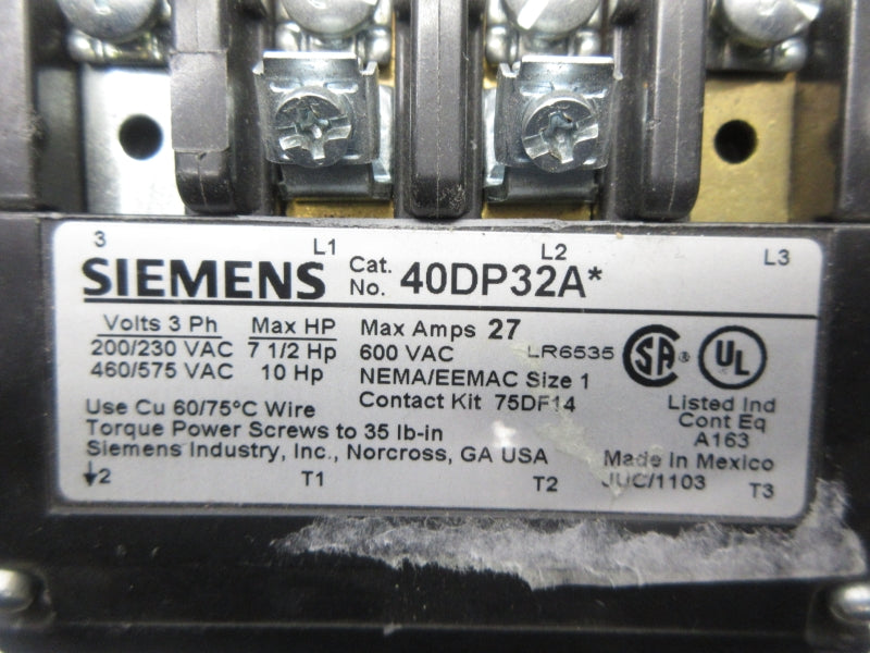 SIEMENS 40DP32AF 110/120V UNMP