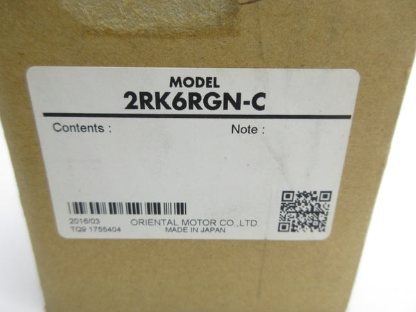 ORIENTAL MOTOR 2RK6RGN-C 200V 0.15A NSMP
