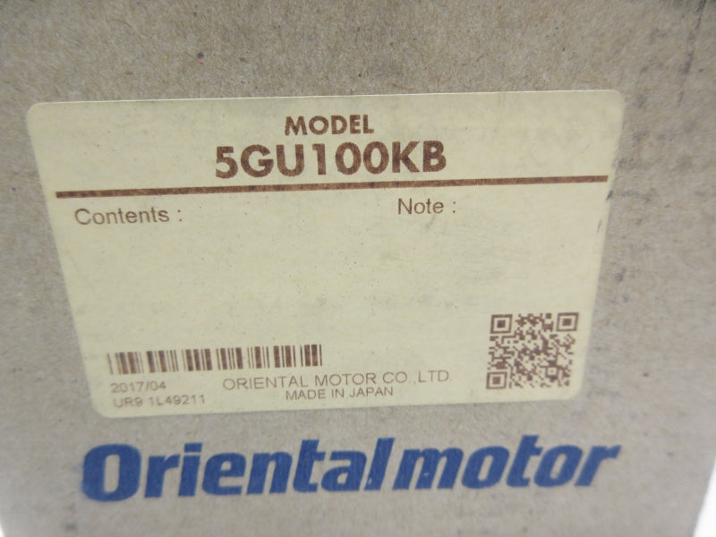 ORIENTAL MOTOR 5GU100KB NSMP
