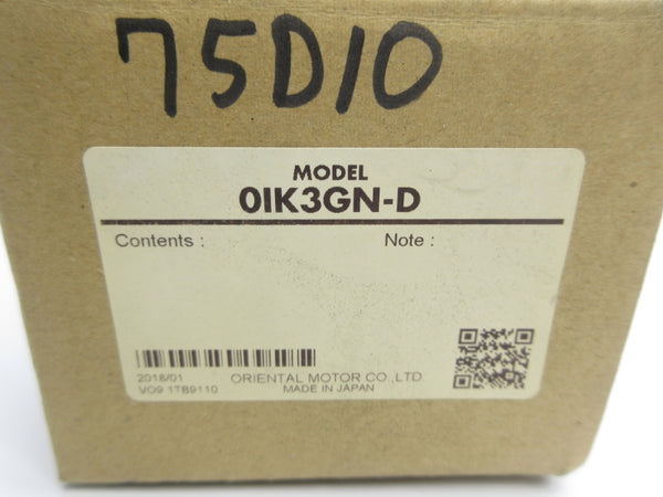 ORIENTAL MOTOR 0IK3GN-D 200V 0.07A NSMP