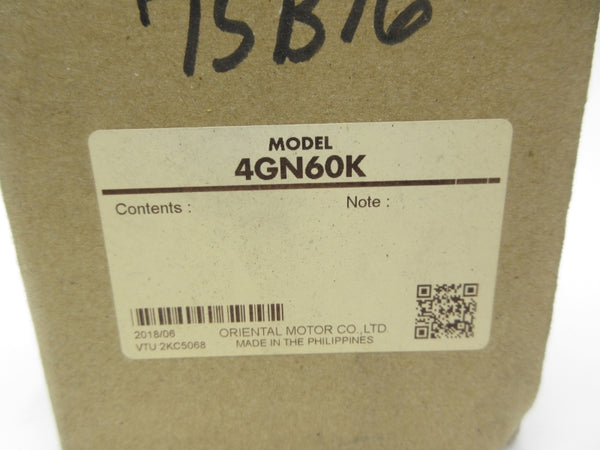 ORIENTAL MOTOR 4GN60K NSMP