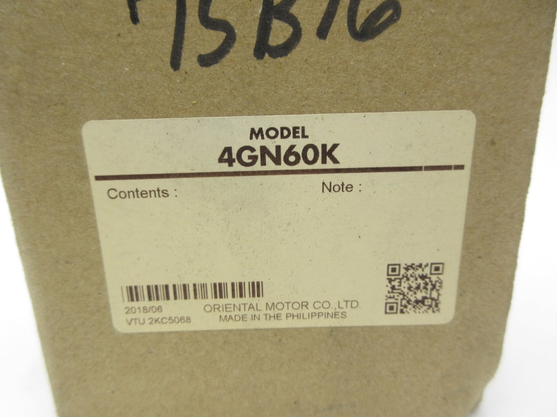 ORIENTAL MOTOR 4GN60K NSMP