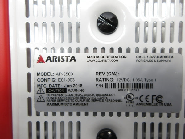 ARISTA AP-3500-E01-003 12VDC 1.05A NSNP