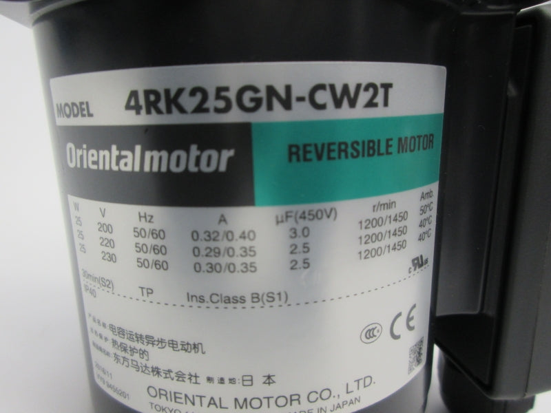 ORIENTAL MOTOR 4RK25GN-CW2T 230V 0.30/0.35A NSNP