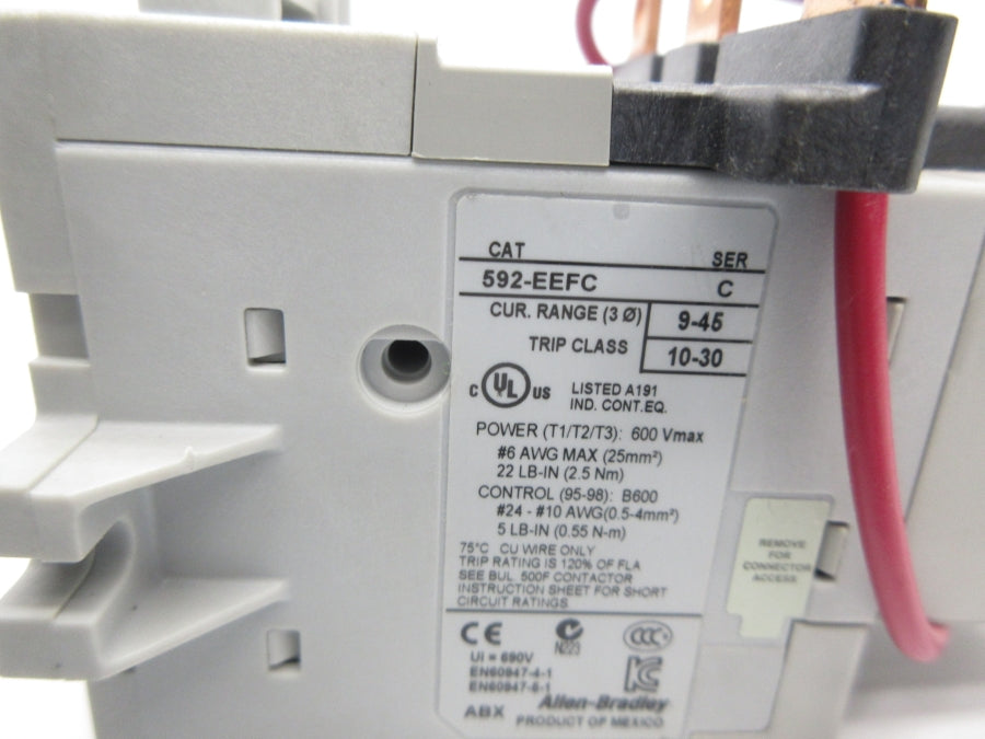 ALLEN BRADLEY 592-EEFC SER. C 600V 9-45A NSNP
