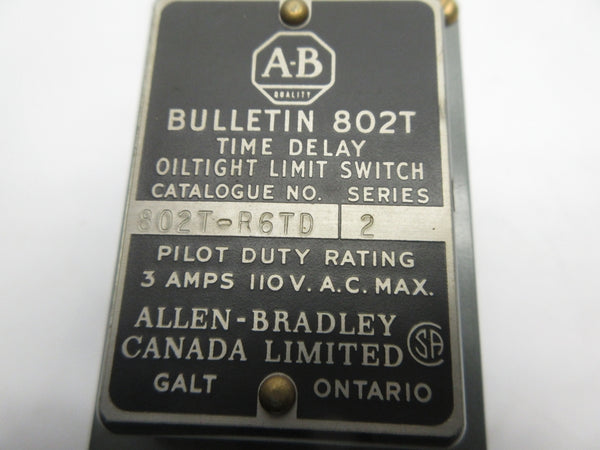 ALLEN BRADLEY 802T-R6TD SER. 2 110VAC 3A NSNP