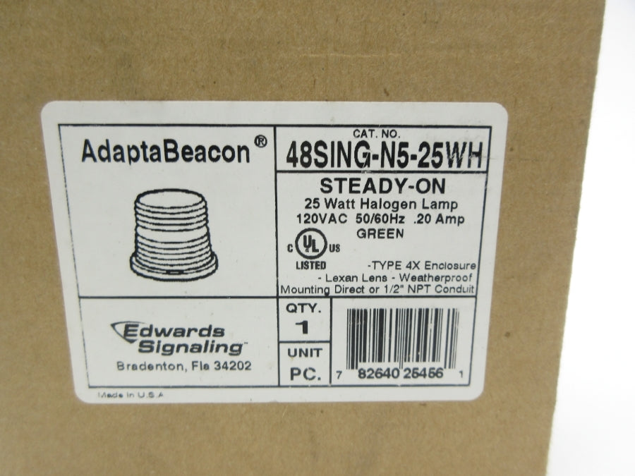 EDWARDS SIGNALING 48SING-N5-25WH 120VAC .20A NSMP