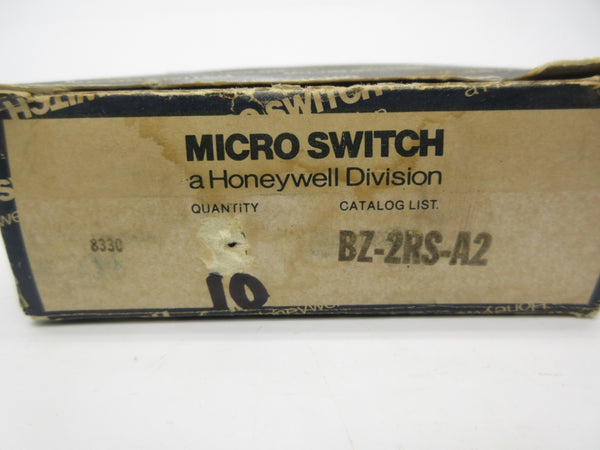 MICRO SWITCH BZ-2RS-A2 480VAC 15A (PKG OF 10) NSMP