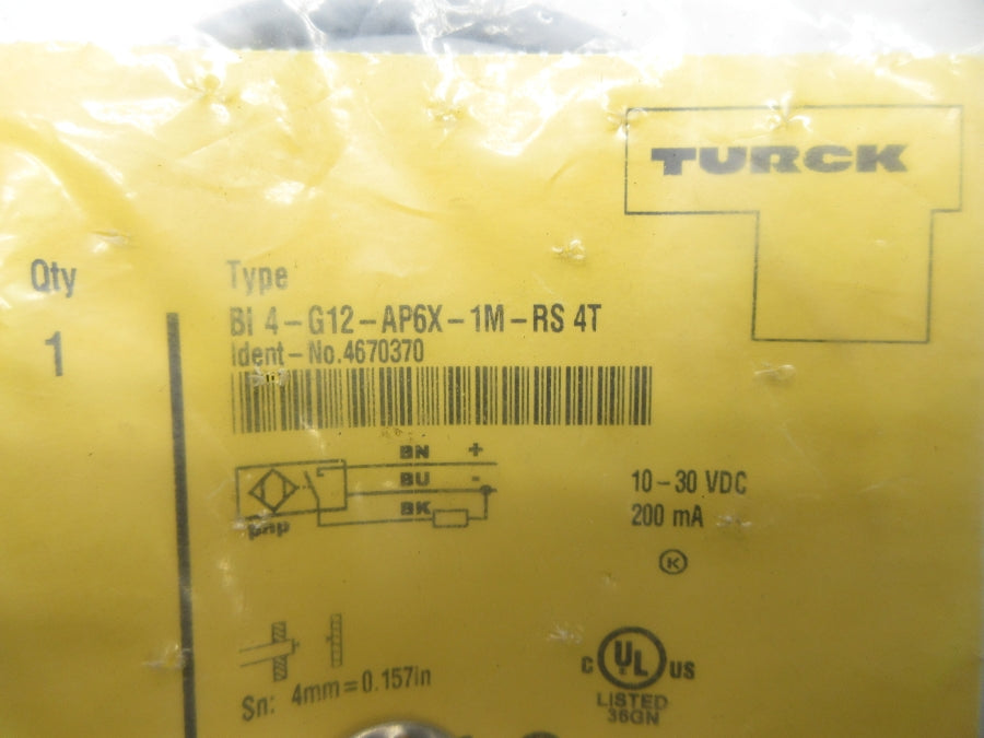 TURCK BI4-G12-AP6X-1M-RS4T 4670370 10-30VDC NSMP