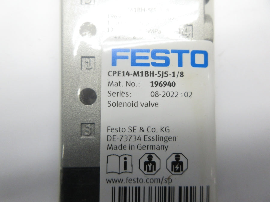 FESTO CPE14-M1BH-5JS-1/8 196940 NSMP