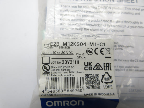 OMRON E2B-M12KS04-M1-C1 10-30VDC NSMP