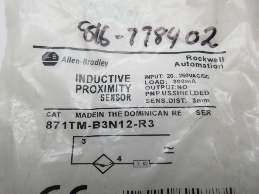 ALLEN BRADLEY 871TM-B3N12-R3 20-250VAC/DC NSMP