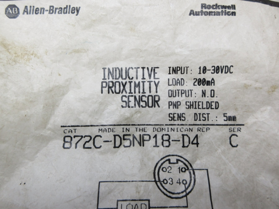 ALLEN BRADLEY 872C-D5NP18-D4 SER. C 10-30VDC NSMP