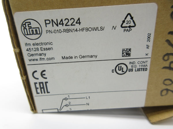 IFM EFECTOR PN4224 PN-010-RBN14-HFBOW/LS//V 85-265VAC NSMP
