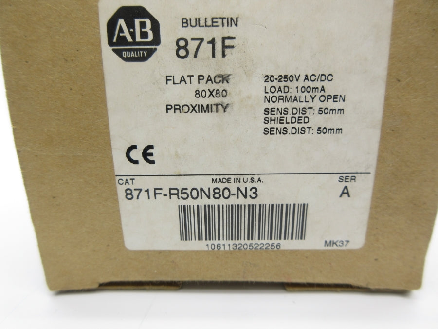 ALLEN BRADLEY 871F-R50N80-N3 SER. A 20-250VAC/DC (BR/WH) NSMP