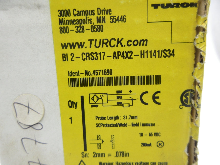 TURCK BI2-CRS317-AP4X2-H1141/S34 4571690 10-65VDC NSMP