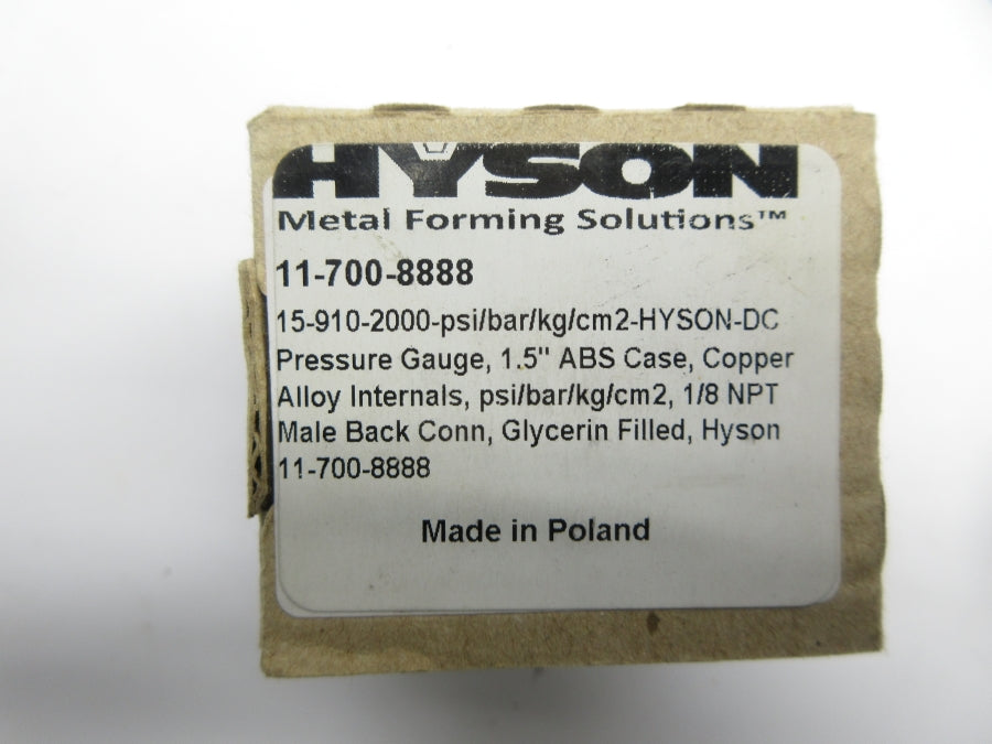 HYSON 11-700-8888 0-2000PSI NSMP