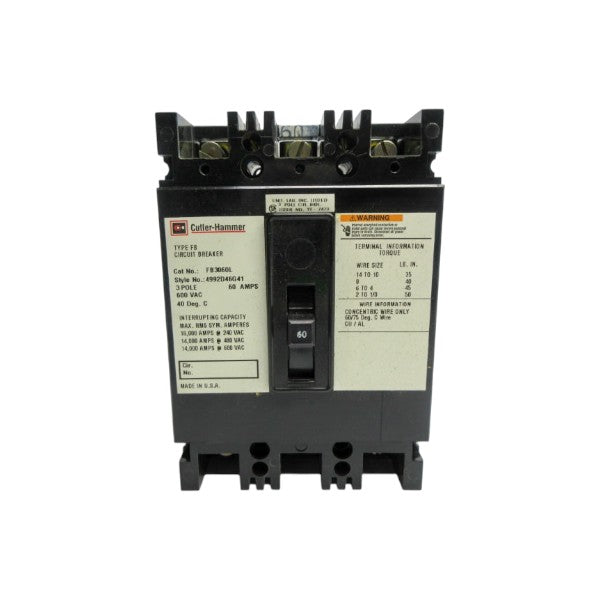 CUTLER-HAMMER FB3060L 600VAC 60A NSNP