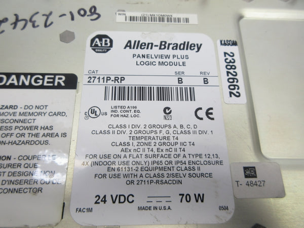 ALLEN BRADLEY 2711P-RP SER. B 24VDC NSNP