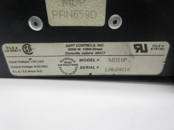 DART CONTROLS MD10P 120VAC (AS PICTURED) NSNP