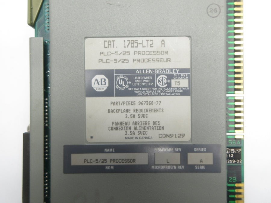 ALLEN BRADLEY 1785-LT2 SER. A F/W L (NO KEY) NSNP