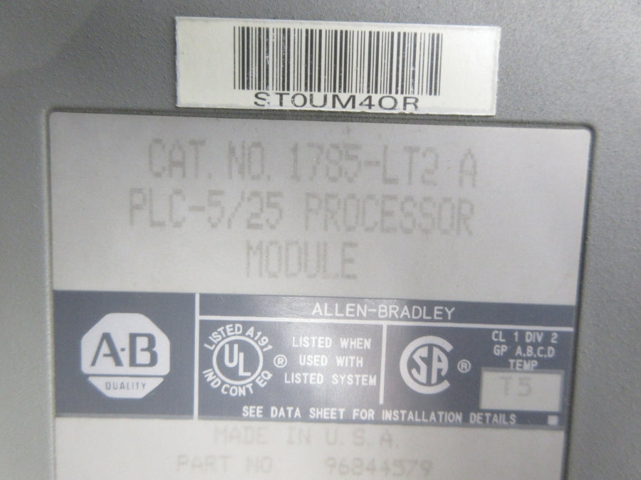 ALLEN BRADLEY 1785-LT2 SER. A F/W P (NO KEY) NSNP