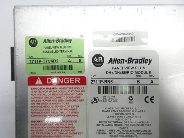 ALLEN BRADLEY 2711P-T7C6D2 SER. A REV. E NSNP