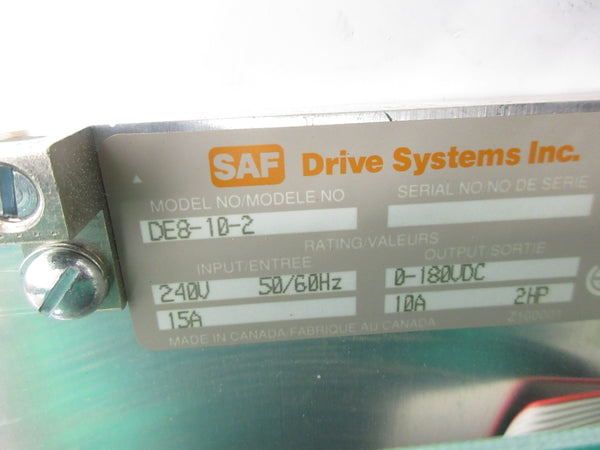 SAF DRIVE SYSTEMS DE8-10-2 240V 15A NSNP
