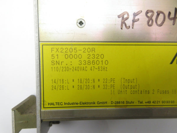 HALTEC FX2205-20R 5100002320 110/230-240VAC UNMP