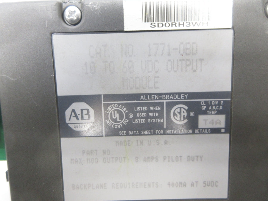 ALLEN BRADLEY 1771-OBD 10-60VDC UNMP