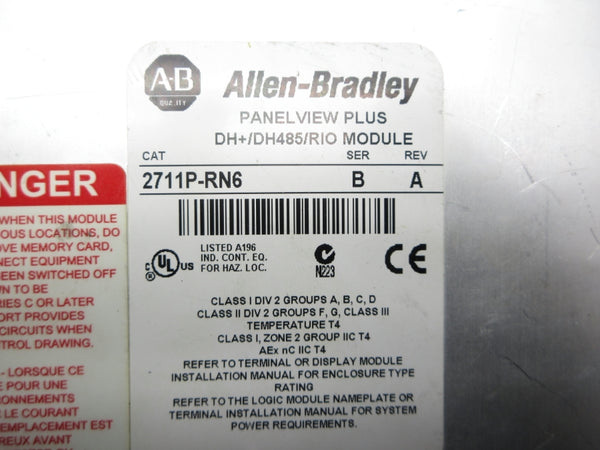 ALLEN BRADLEY 2711P-RN6 SER. B REV. A UNMP
