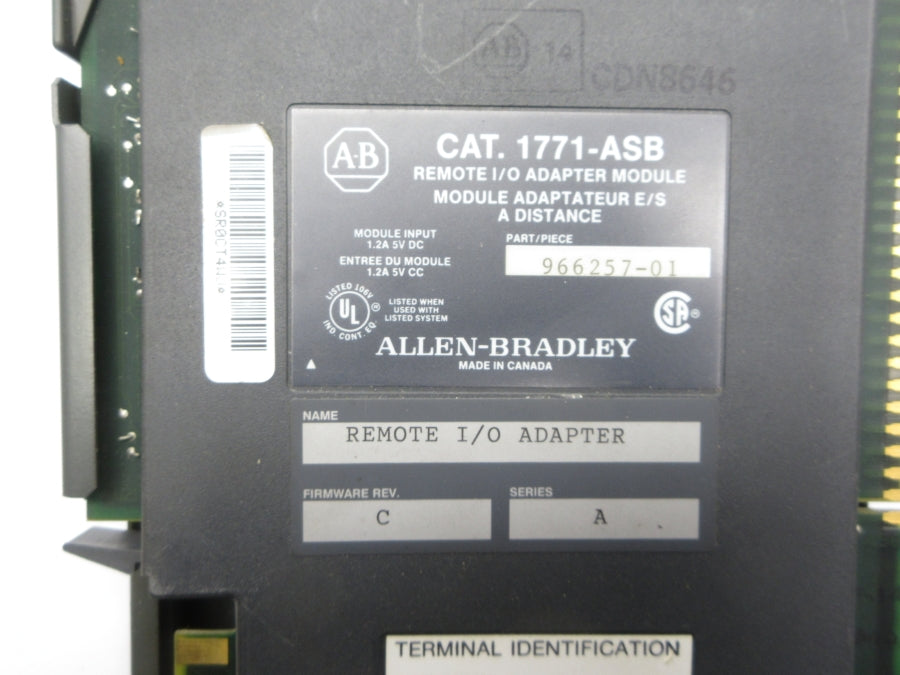 ALLEN BRADLEY 1771-ASB SER. A F/W C UNMP