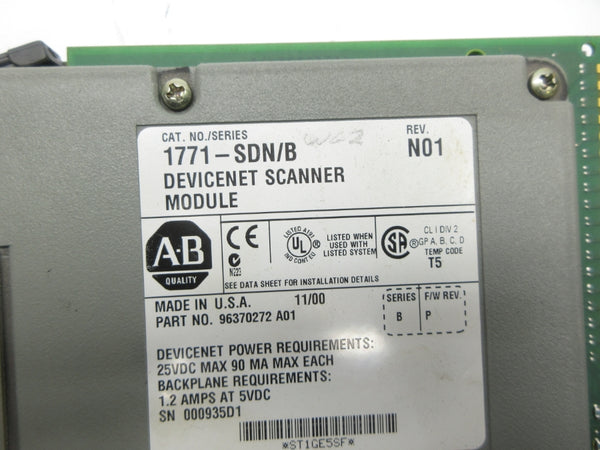 ALLEN BRADLEY 1771-SDN SER. B F/W P REV. N01 UNMP