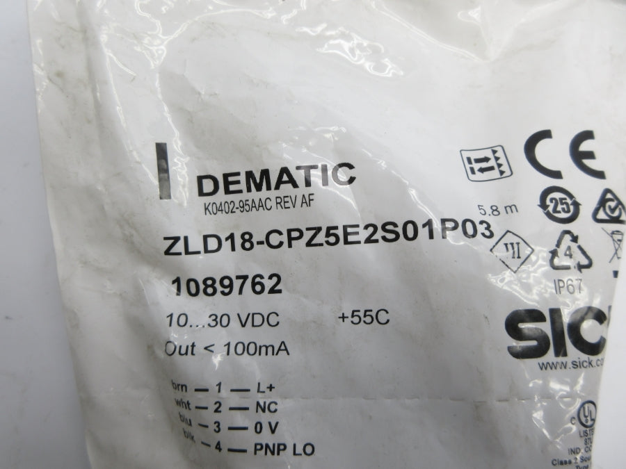 SICK ZLD18-CPZ5E2S01P03 1089762 10-30VDC NSMP