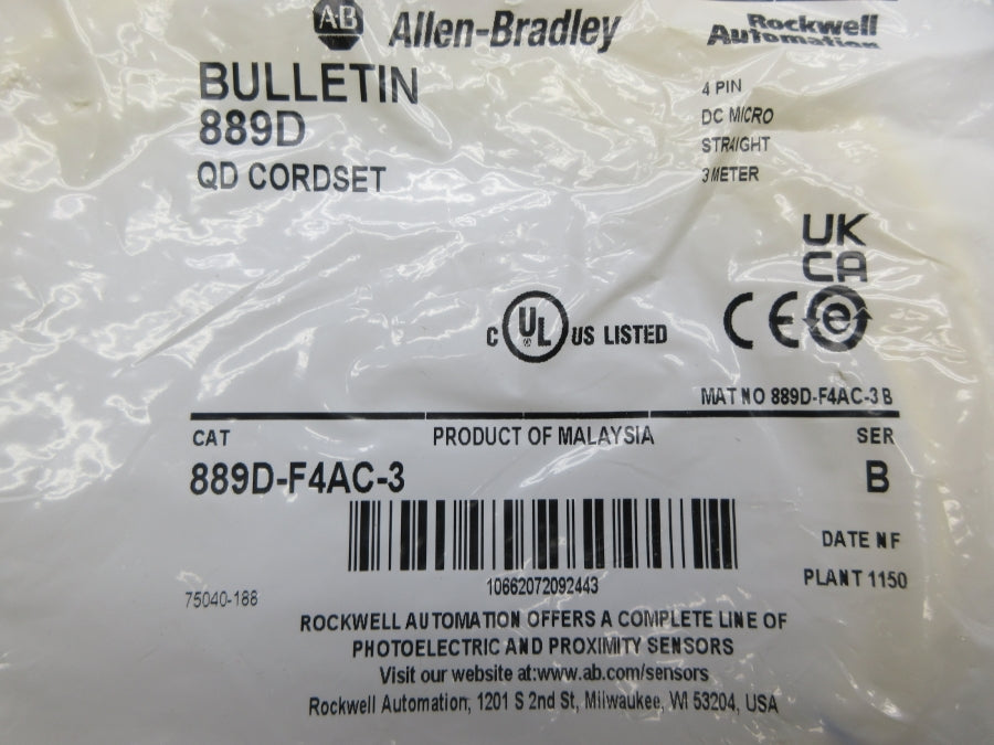 ALLEN BRADLEY 889D-F4AC-3 SER. B NSMP