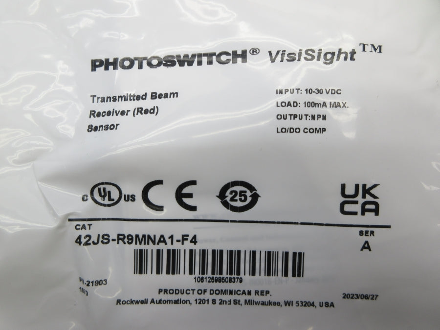 ALLEN BRADLEY 42JS-R9MNA1-F4 SER. A 10-30VDC NSMP