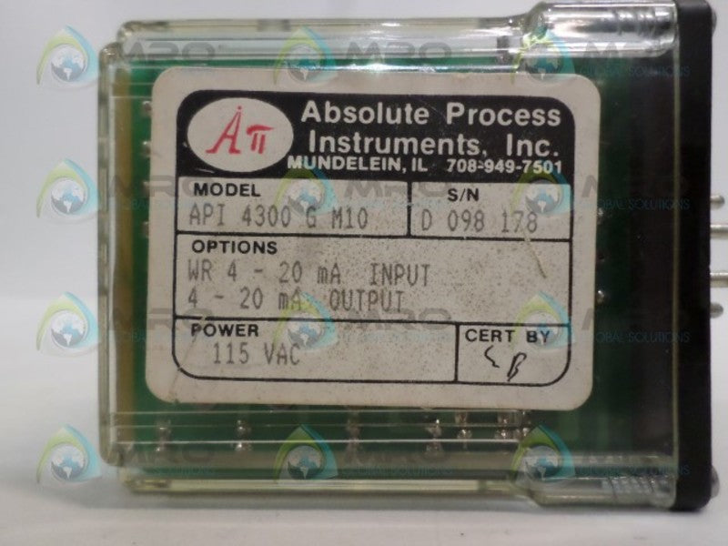 ABSOLUTE PROCESS API4300GM10 RELAY 11VAC UNMP