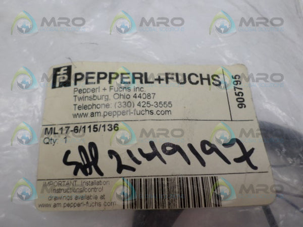 PEPPERL+FUCHS ML17-6/115/136 PHOTOELECTRIC SENSOR NSMP