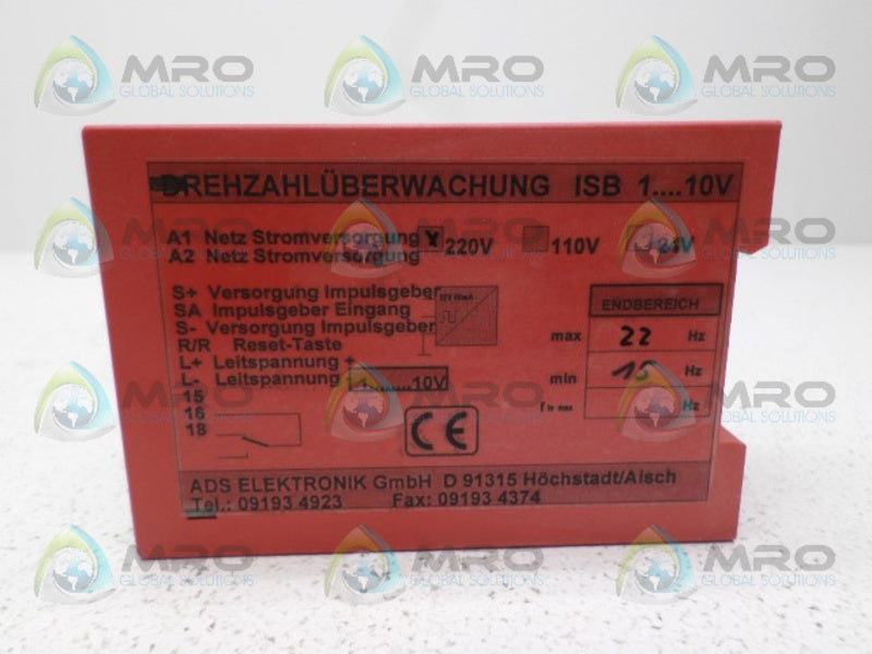 ADS ELEKTRONIK ISB1 CONTACTOR RELAY 220V NSNP