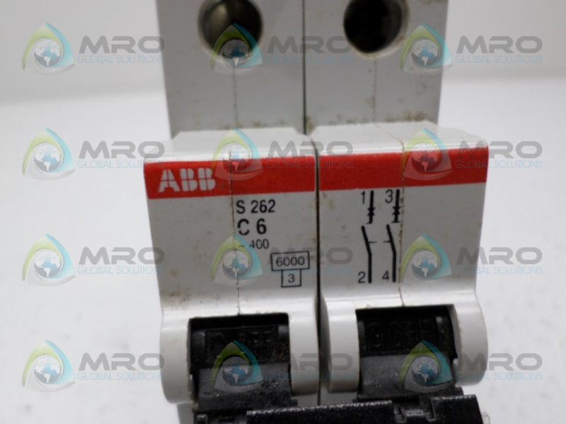 ABB S262-C6 CIRCUIT BREAKER 6A UNMP