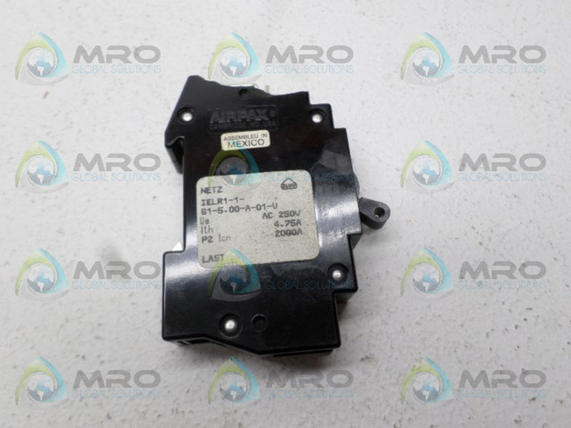 AIRPAX IELR1-1-61-5.00-A-01-V CIRCUIT BREAKER 5A (AS PICTURED) NSNP