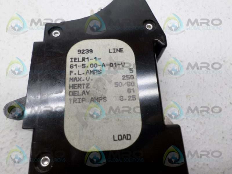 AIRPAX IELR1-1-61-5.00-A-01-V CIRCUIT BREAKER 5A (AS PICTURED) NSNP